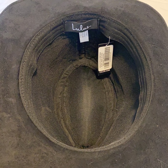 Lulus black suede felt hat - Picture 2 of 3